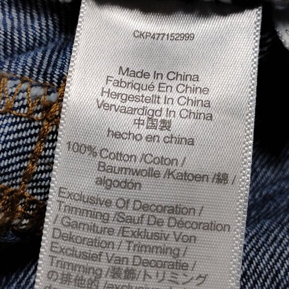 Madewell Denim Maxi Skirt Size 31 Medium Blue Wash 23" Slit Down Front Pockets - Picture 9 of 11